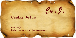 Csaby Jella névjegykártya