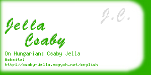 jella csaby business card